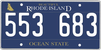 RI license plate 553683