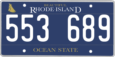RI license plate 553689