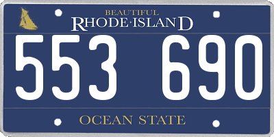 RI license plate 553690