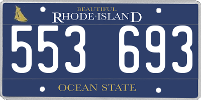 RI license plate 553693
