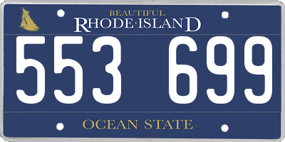 RI license plate 553699
