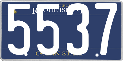 RI license plate 5537