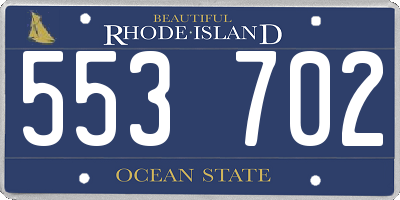 RI license plate 553702