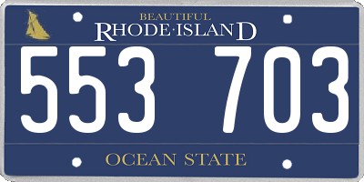 RI license plate 553703