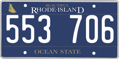 RI license plate 553706