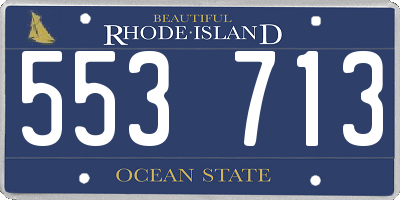RI license plate 553713