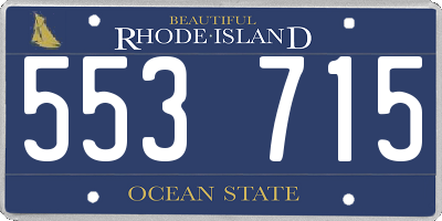 RI license plate 553715
