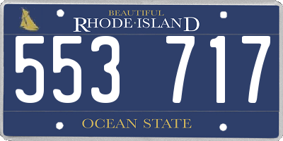 RI license plate 553717