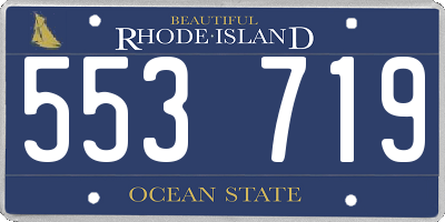 RI license plate 553719