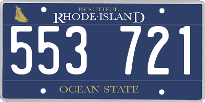 RI license plate 553721