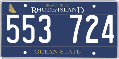 RI license plate 553724