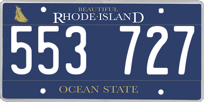 RI license plate 553727