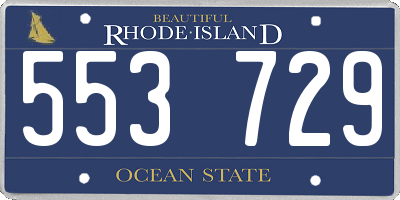 RI license plate 553729