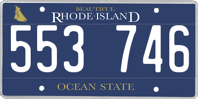 RI license plate 553746