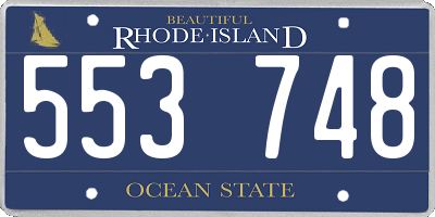 RI license plate 553748