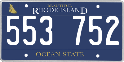 RI license plate 553752