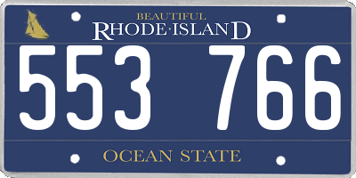 RI license plate 553766