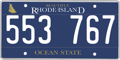 RI license plate 553767