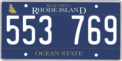 RI license plate 553769