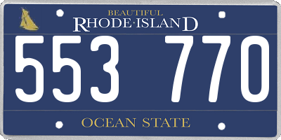 RI license plate 553770