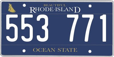 RI license plate 553771