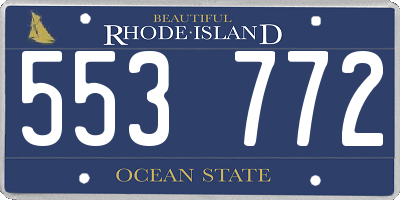 RI license plate 553772