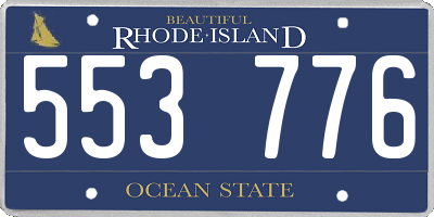 RI license plate 553776