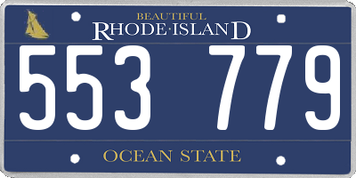RI license plate 553779
