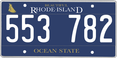 RI license plate 553782