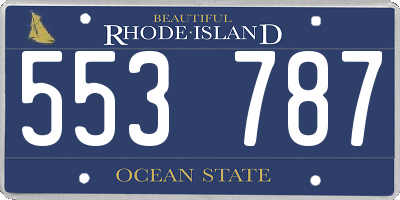 RI license plate 553787