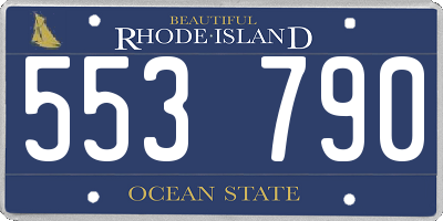 RI license plate 553790