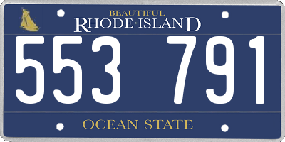 RI license plate 553791