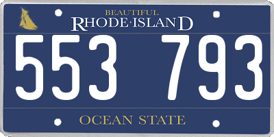 RI license plate 553793