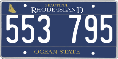 RI license plate 553795