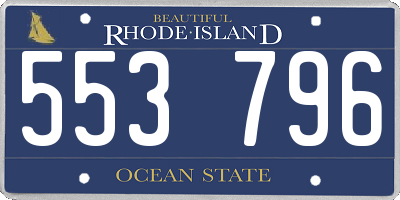 RI license plate 553796