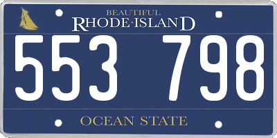 RI license plate 553798
