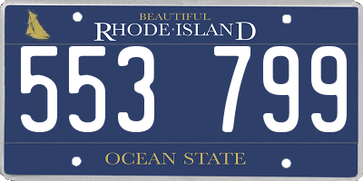RI license plate 553799