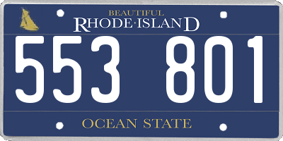 RI license plate 553801