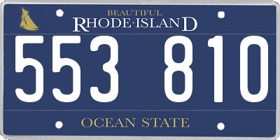 RI license plate 553810