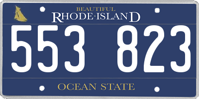 RI license plate 553823