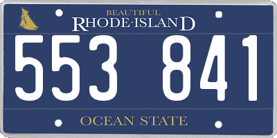 RI license plate 553841