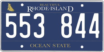RI license plate 553844