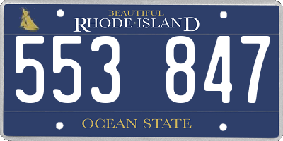 RI license plate 553847