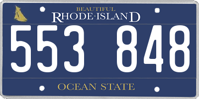 RI license plate 553848