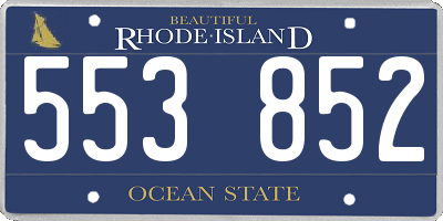 RI license plate 553852