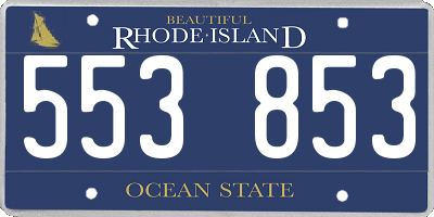 RI license plate 553853