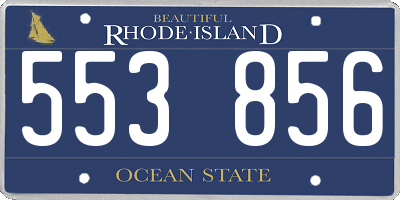 RI license plate 553856