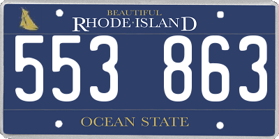 RI license plate 553863
