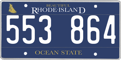 RI license plate 553864