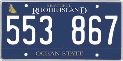 RI license plate 553867